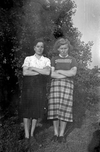 Lata 50. XX wieku. Przyjaciółki Aniela Kardynał i Justyna Warcaba