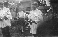 1969. Procesja w parafii Mołodycz w czasie remontu starej świątyni