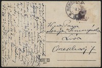 1925. Niemirów. Rewers. Kartka pocztowa do Marii Kruszyńskiej - mamy Józefy Ruebenbabuer.