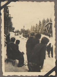 1948. Zakopane. Skocznia narciarska.